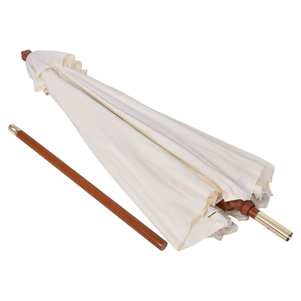 Beige 10-ft Outdoor Patio Umbrella with Wooden Pole - Deals Kiosk