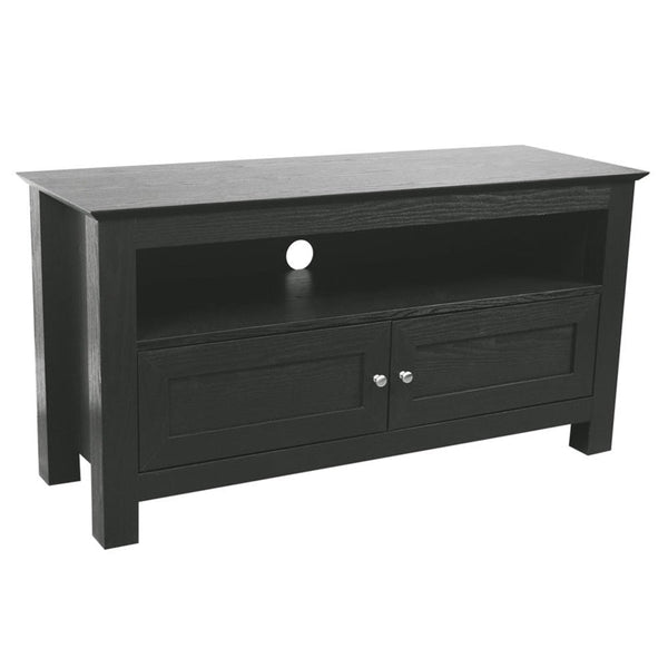 44-inch Flat Screen TV Stand in Black Wood Grain Finish - Deals Kiosk