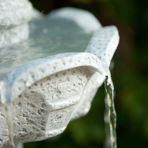 2-Tier Outdoor Fountain with Pineapple Top in Weather Resistant Resin - Deals Kiosk