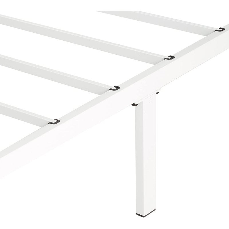 Contemporary Tubular Steel Painted White Platform Bed (Queen) - Deals Kiosk