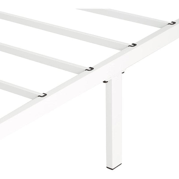 Contemporary Tubular Steel Painted White Platform Bed (Queen) - Deals Kiosk