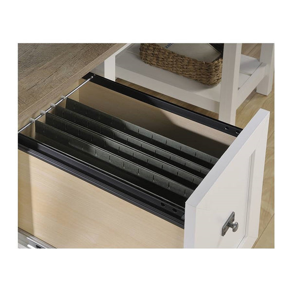 FarmHouse White Oak Top 2 Drawer Office Writing Desk - Made In USA - Deals Kiosk