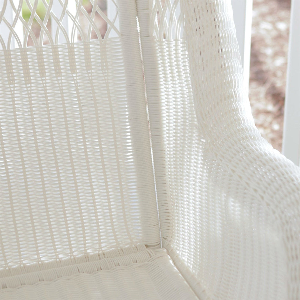 Indoor/Outdoor Patio Porch White Resin Wicker Rocking Chair - Deals Kiosk