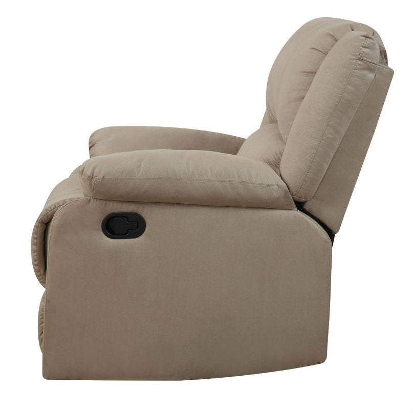 Beige Microfiber Upholstered Recliner Chair - Deals Kiosk