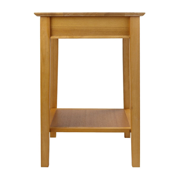 Modular Wooden Printer Stand with Drawer and Bottom Shelf in Honey - Deals Kiosk