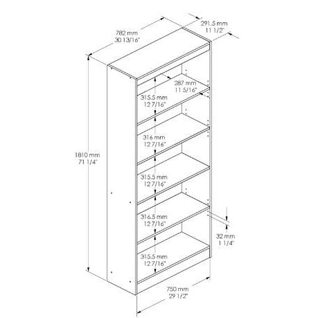 Five Shelf Eco-Friendly Bookcase in Royal Cherry Finish - Deals Kiosk