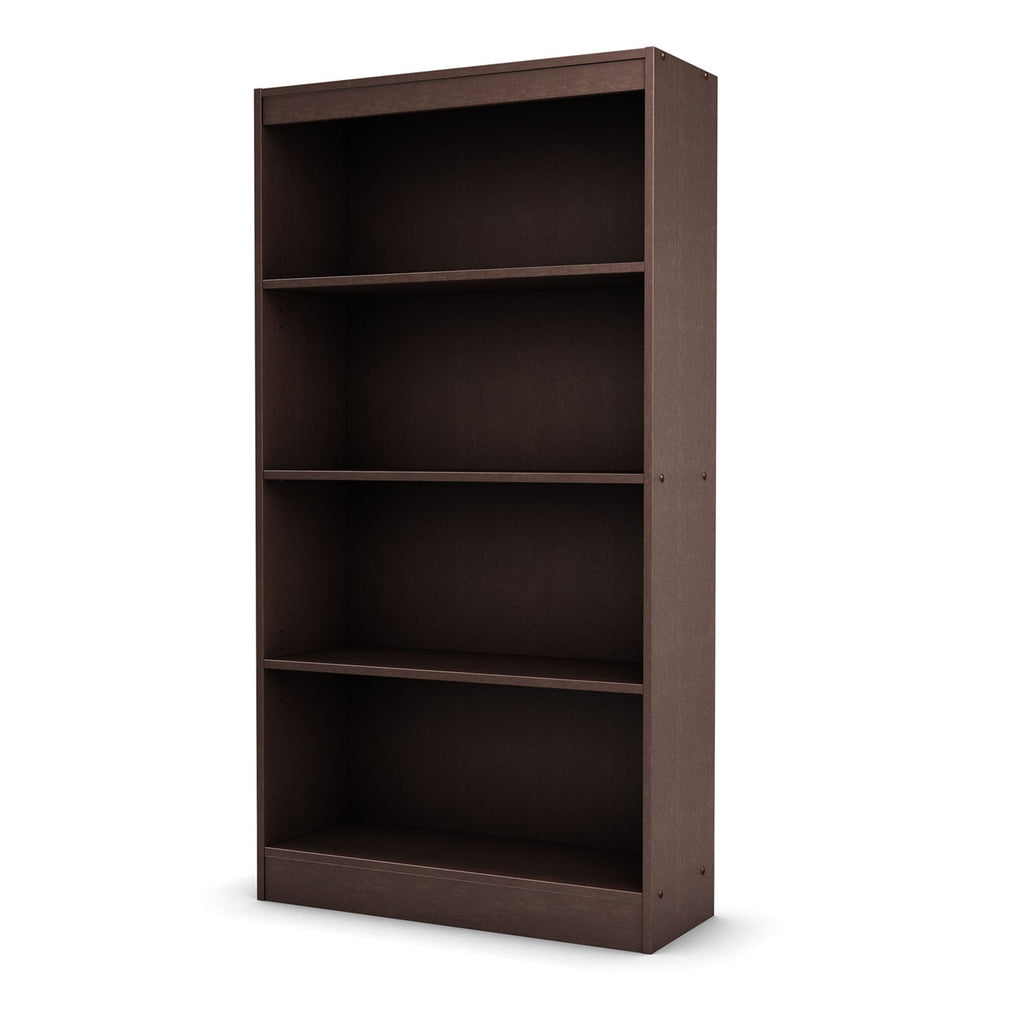 4 Shelf Bookcase in Dark Chocolate Finish
