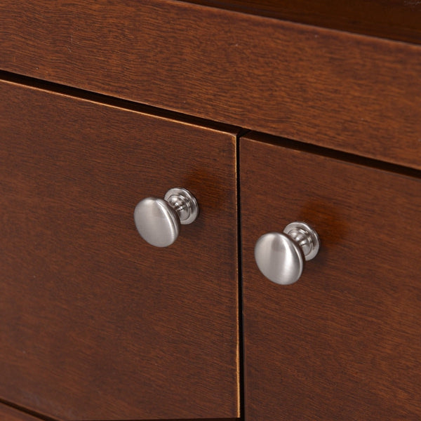 Brown Wood 44-inch Entertainment Center TV Stand Cabinet with Storage - Deals Kiosk