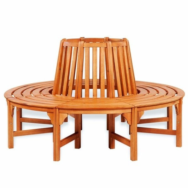 Hexagonal Full Circle Tree Bench in Weather Resistant Eucalyptus - Deals Kiosk