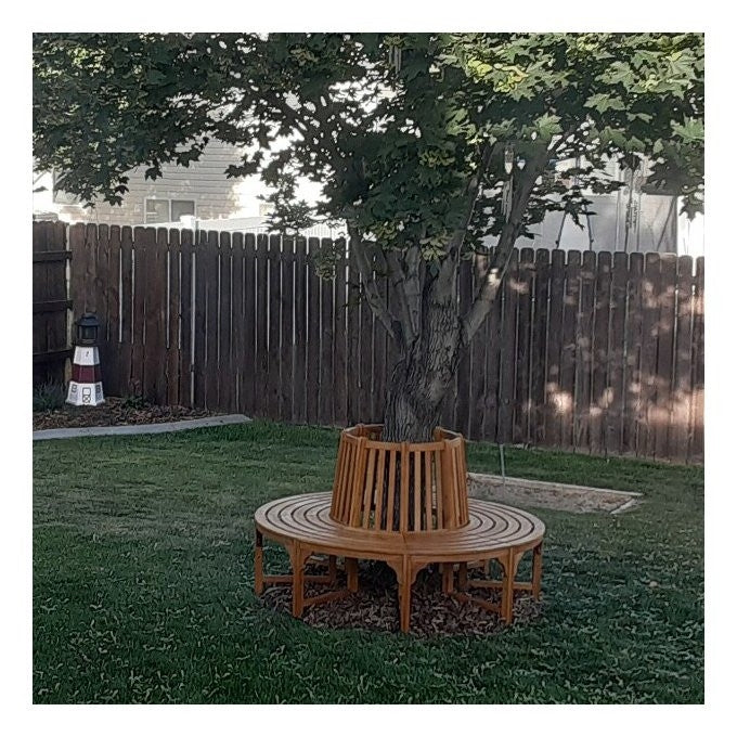 Hexagonal Full Circle Tree Bench in Weather Resistant Eucalyptus - Deals Kiosk