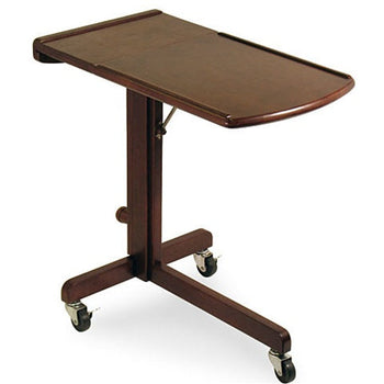 Antique Walnut Adjustable Laptop Cart