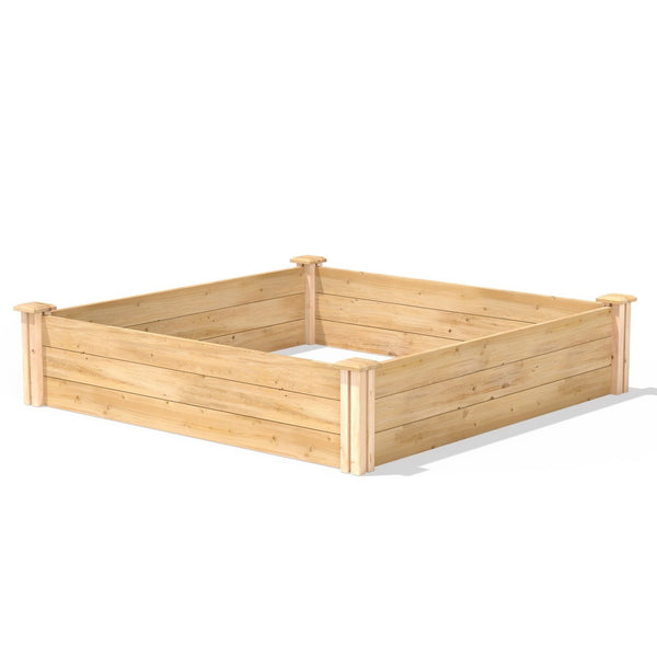 Cedar 4 ft x 4 ft x 10.5 in Raised Garden Bed - Made in USA - Deals Kiosk