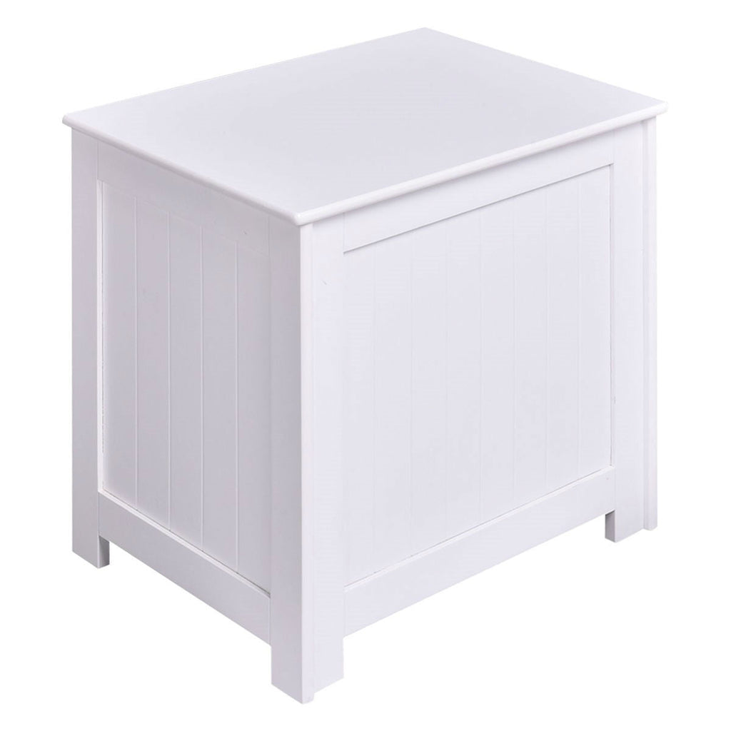 Bathroom Laundry Hamper Clothes Storage Cabinet in White - Deals Kiosk