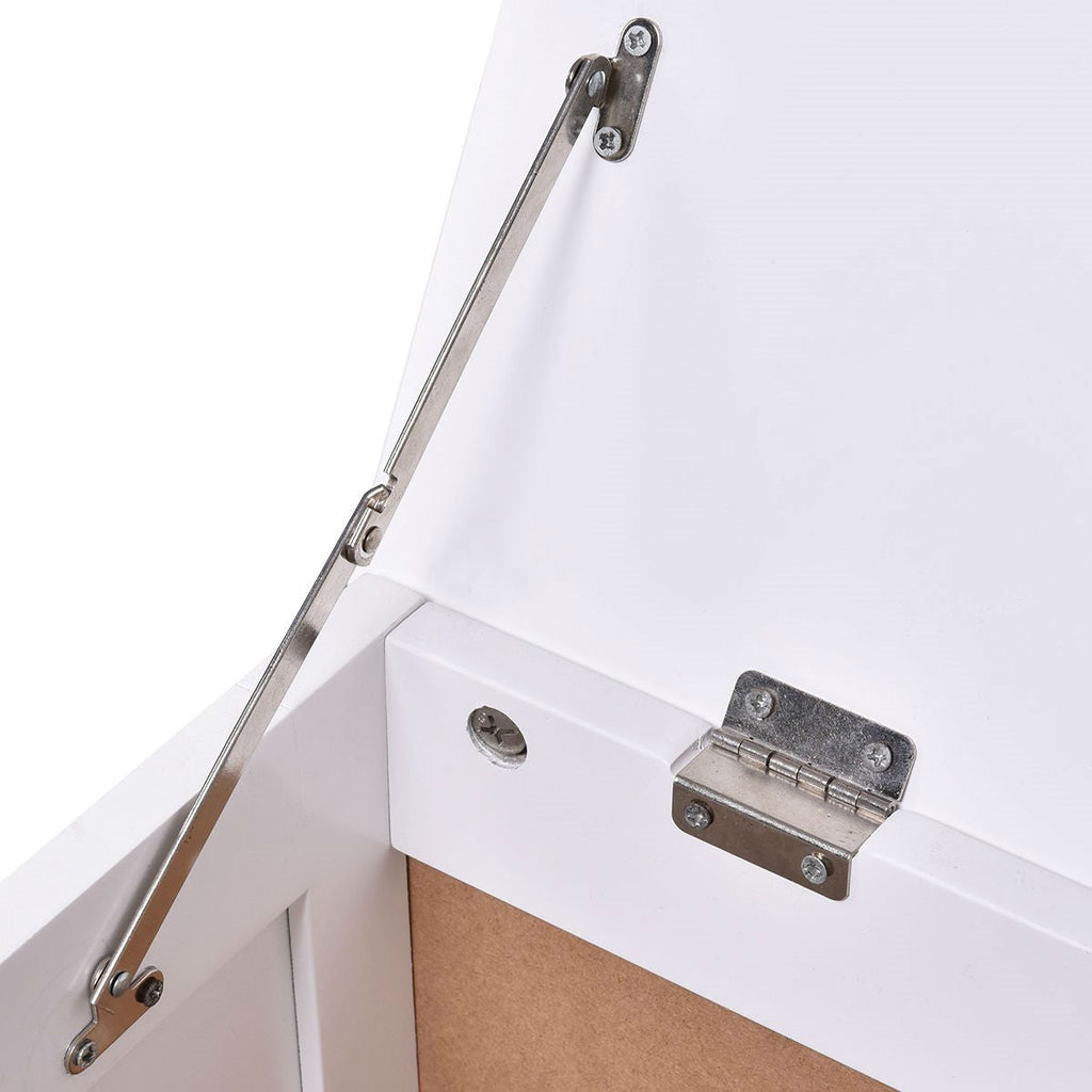 Bathroom Laundry Hamper Clothes Storage Cabinet in White - Deals Kiosk