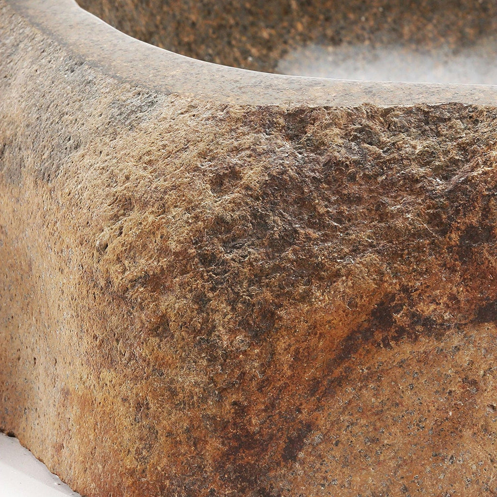 Handmade Unique Granite Stone Sink in Natural Tan Brown Beige Color - Deals Kiosk