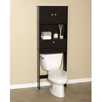 Over the Toilet Bathroom Space Saver Cabinet in Espresso - Deals Kiosk