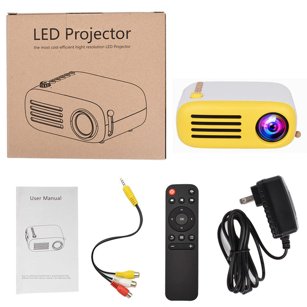 AAO YG200 Mini LED Pocket Projector USB HDMI Support 1080P Home Beamer Kids Gift Video Portable Projector - Deals Kiosk