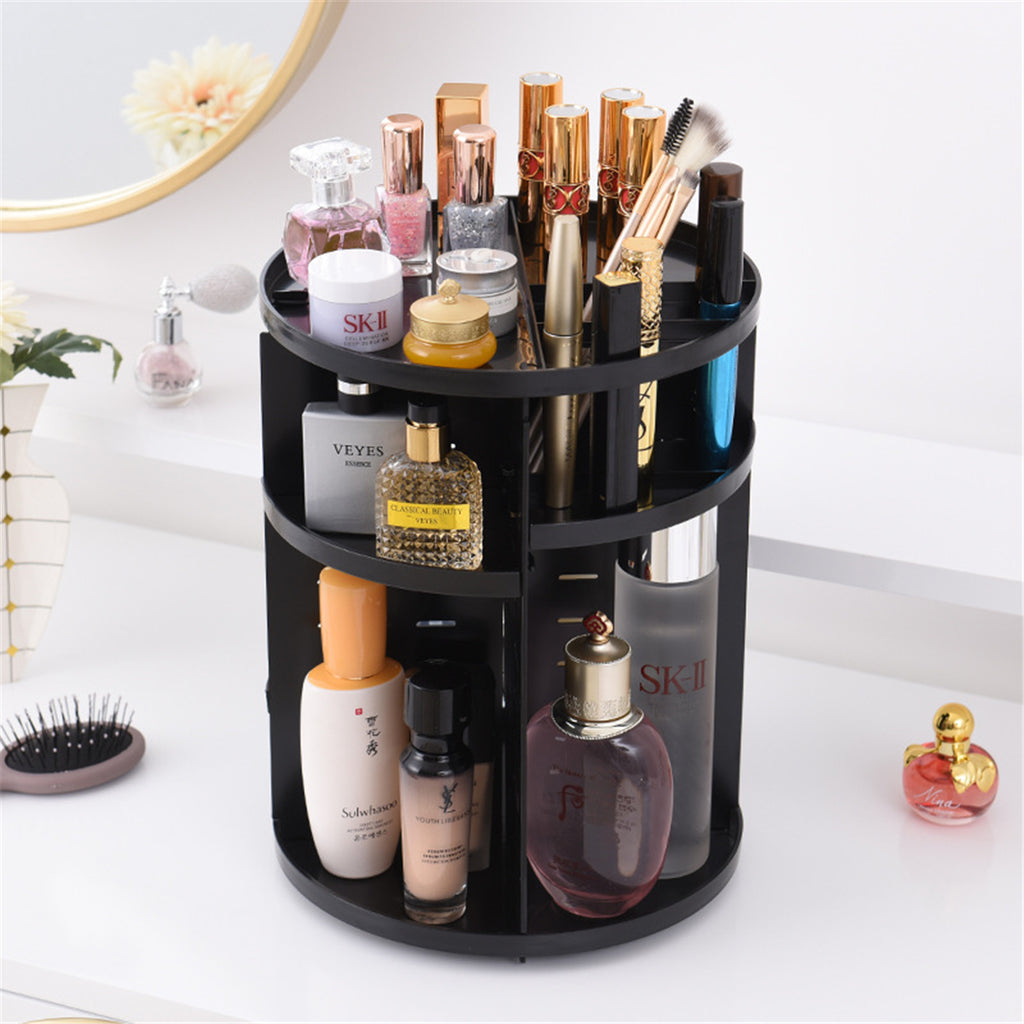 360 Degree Rotating Makeup Organizer Box Transparent Acrylic Brush Holder Jewelry Makeup Organizer Cosmetic Beauty Storage Box - Deals Kiosk
