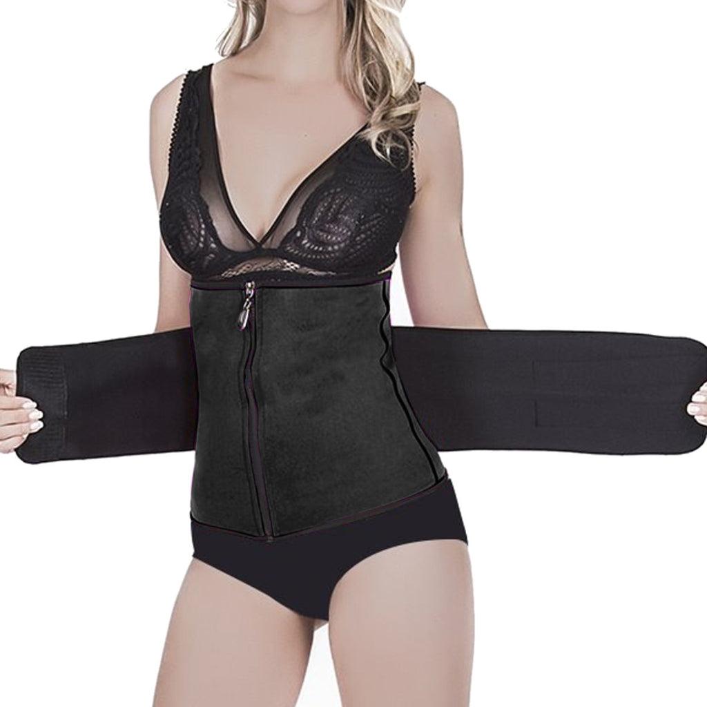 Yoga Slim Waist Trainer Tummy Girdle Zippe Belt Trainer Burning Fat Body Shaper Sport - Deals Kiosk