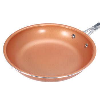 9inch Aluminum Stainless Steel Round Non Stick Copper Frying Pan Cookware Handle - Deals Kiosk
