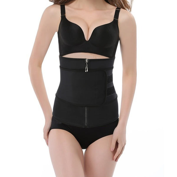 Yoga Slim Waist Trainer Tummy Girdle Zippe Belt Trainer Burning Fat Body Shaper Sport - Deals Kiosk