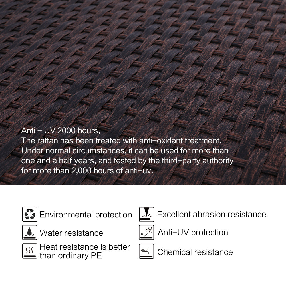 4 Piece Rattan Sofa Seating Set with Cushions - Deals Kiosk