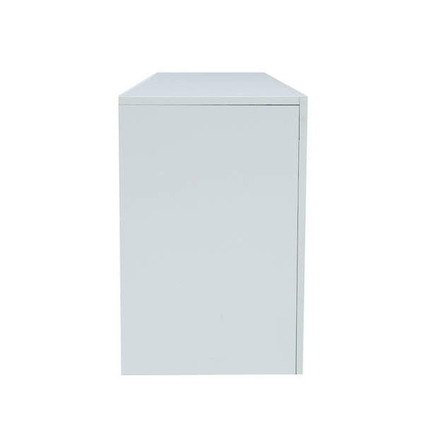145 Modern 57 inchesTV Stand Matte Body High Gloss Fronts with 16 Color LEDs - Deals Kiosk