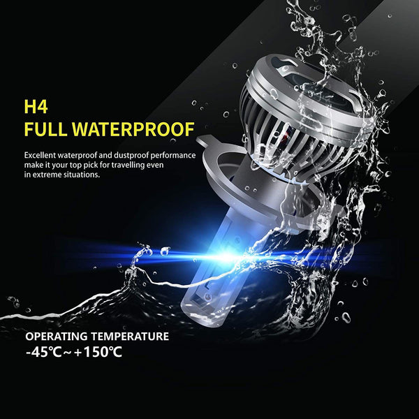 Gastokyle H4/HB2/9003 LED Headlight Bulbs High/Low Beam Super Bright 10000LM LED Headlight Bulbs Combo Package 6500K Xenon White,Pack of 2 - Deals Kiosk