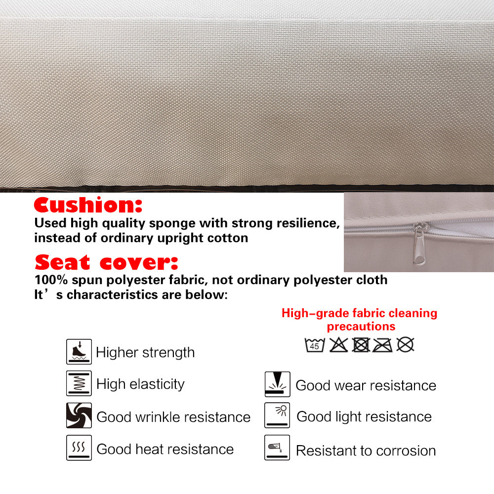 4 Piece Rattan Sofa Seating Set with Cushions - Deals Kiosk