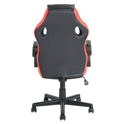 Gaming Office Chair with Fabric Adjustable Swivel,Red - Deals Kiosk