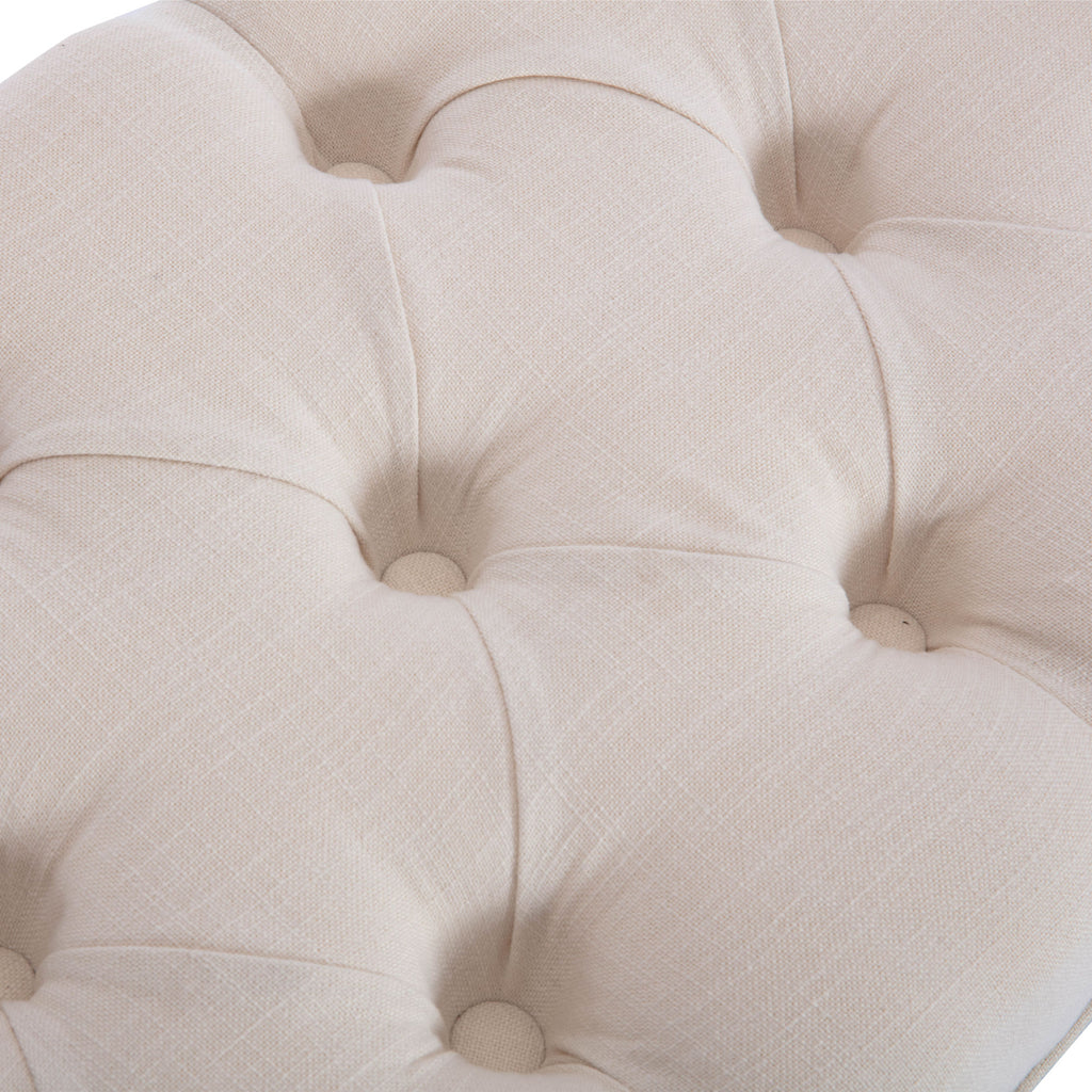 French Style Natural Rubber Wood Bench,Beige - Deals Kiosk