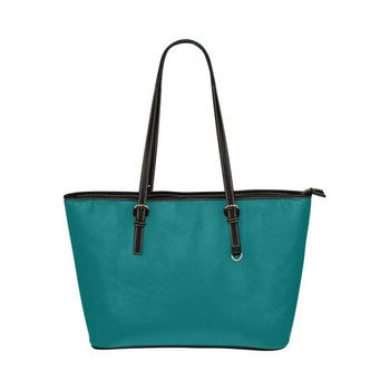Dark Teal Green, Leather Tote Bag - Deals Kiosk