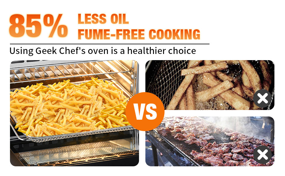 Geek Chef AiroCook 31QT Air Fryer Toaster Oven Combo, with Extra Large Capacity, Family Size, 18-in-1 Countertop Oven(Prohibited from listing on Amazon) - Deals Kiosk