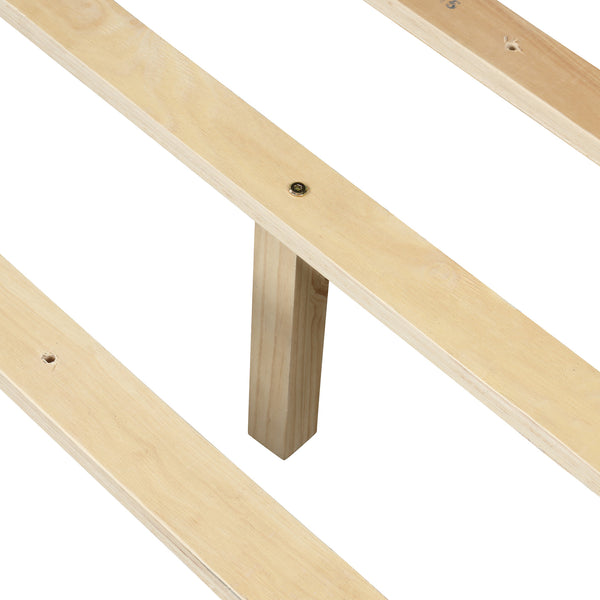 Full Size Bed Frame with Storage,Bed Frame with Drawers Full Size,500lb Heavy Duty Solid Wood Platform Bed with Headboard/Wood Slat Support/No Box Spring Needed/Easy Assembly (White,Full) RT - Deals Kiosk