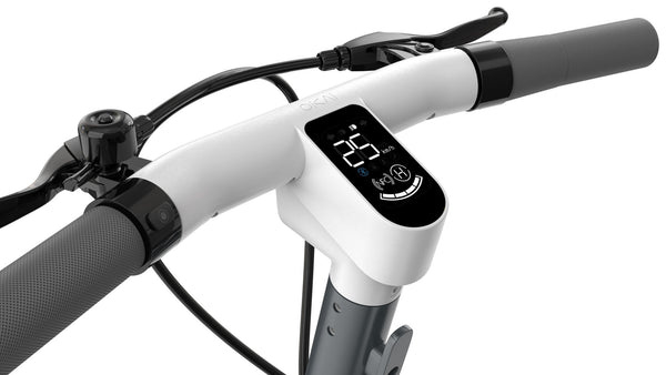 OKAI Beetle Electric Scooter with Seat, Up to 25 Miles Range & 15.5MPH, Modern Moped Scooter Bike with 10inch Vacuum Tires - Deals Kiosk