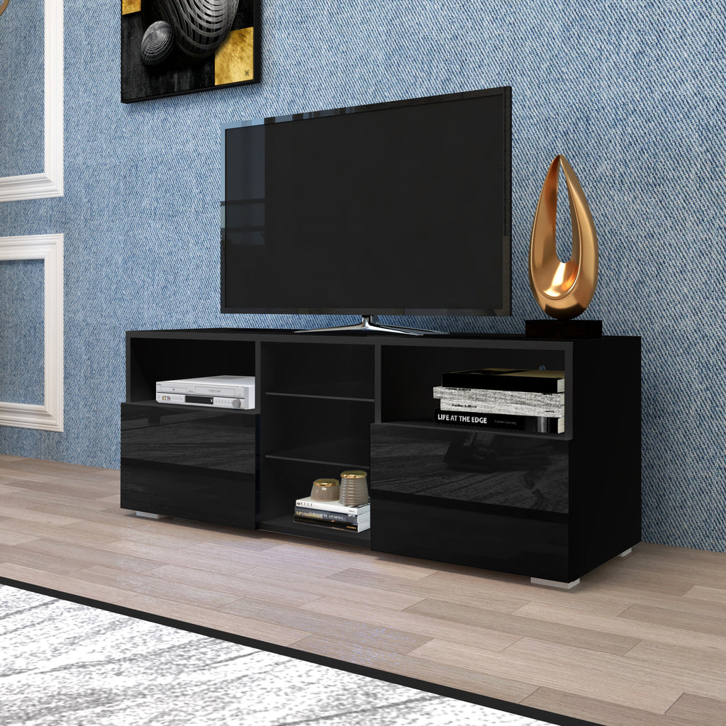 Modern Minimalist TV Cabinet Living Room with 20 colors LED Lights,TV Stand Entertainment Center Modern High-Gloss LED TV Cabinet, Simpleness Creative Furniture TV Cabinet - Deals Kiosk