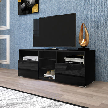 Modern Minimalist TV Cabinet Living Room with 20 colors LED Lights,TV Stand Entertainment Center Modern High-Gloss LED TV Cabinet, Simpleness Creative Furniture TV Cabinet - Deals Kiosk