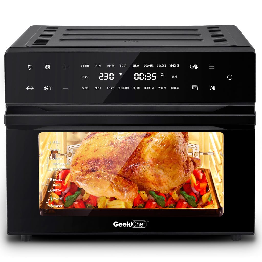 Geek Chef AiroCook 31QT Air Fryer Toaster Oven Combo, with Extra Large Capacity, Family Size, 18-in-1 Countertop Oven(Prohibited from listing on Amazon) - Deals Kiosk