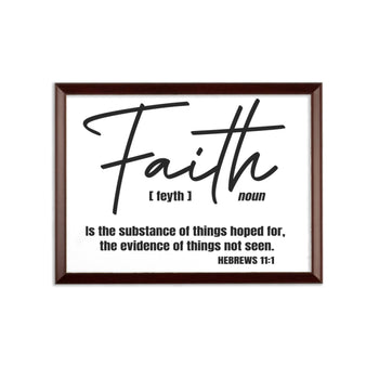 Faith The Substance Of Things Hoped For, Black Graphic Text Wall Plaque - Deals Kiosk