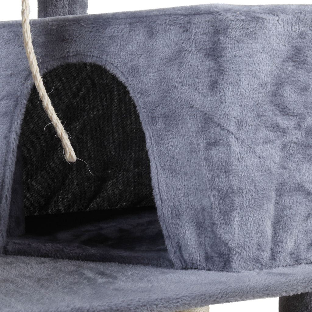 Cat tree-light gray with pentagonal cat litter, Activity Tree - Deals Kiosk