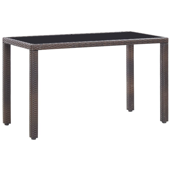 5 Piece Outdoor Dining Set with Cushions Poly Rattan Brown - Deals Kiosk