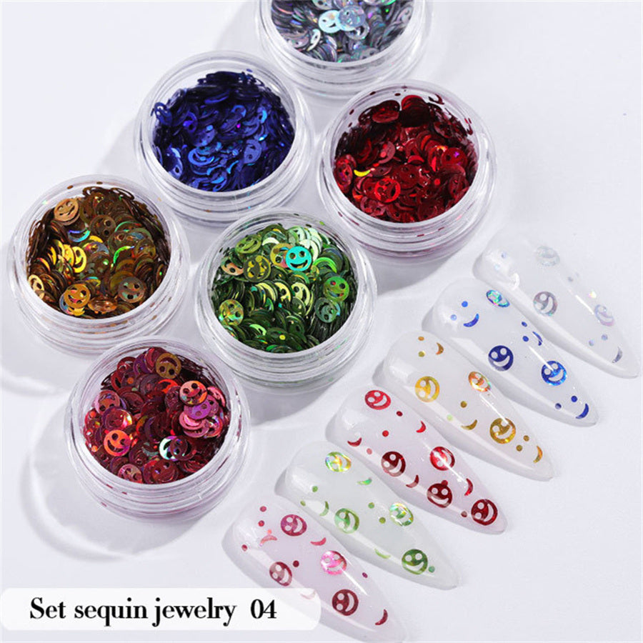 6PCS/Set Nail Beauty Chrome Glitter Kit, Nail Sequin Nail Art Mirror Powder Decoration - Deals Kiosk