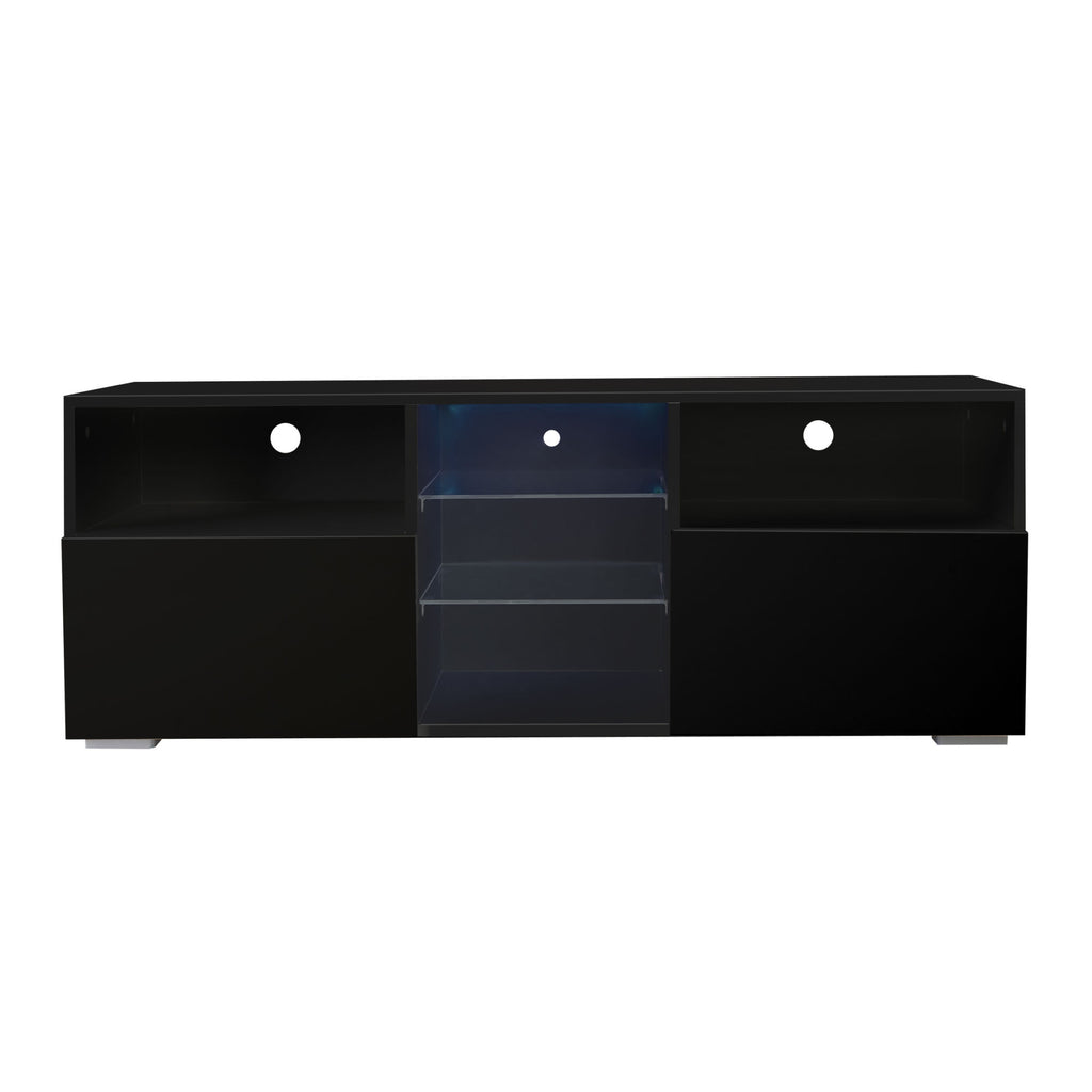 Modern Minimalist TV Cabinet Living Room with 20 colors LED Lights,TV Stand Entertainment Center Modern High-Gloss LED TV Cabinet, Simpleness Creative Furniture TV Cabinet - Deals Kiosk