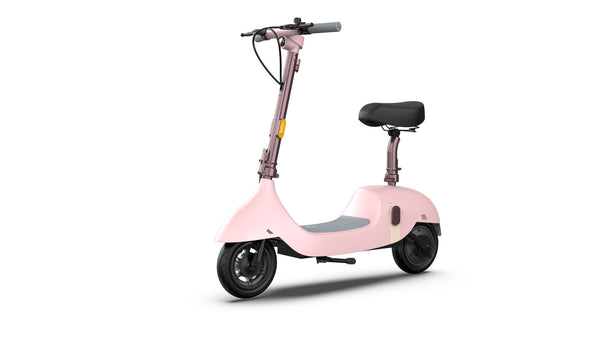 OKAI Beetle Electric Scooter with Seat, Up to 25 Miles Range & 15.5MPH, Modern Moped Scooter Bike with 10inch Vacuum Tires - Deals Kiosk
