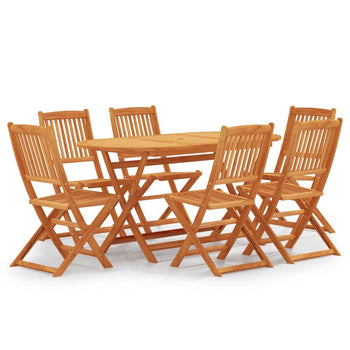 7 Piece Folding Outdoor Dining Set Solid Eucalyptus Wood - Deals Kiosk