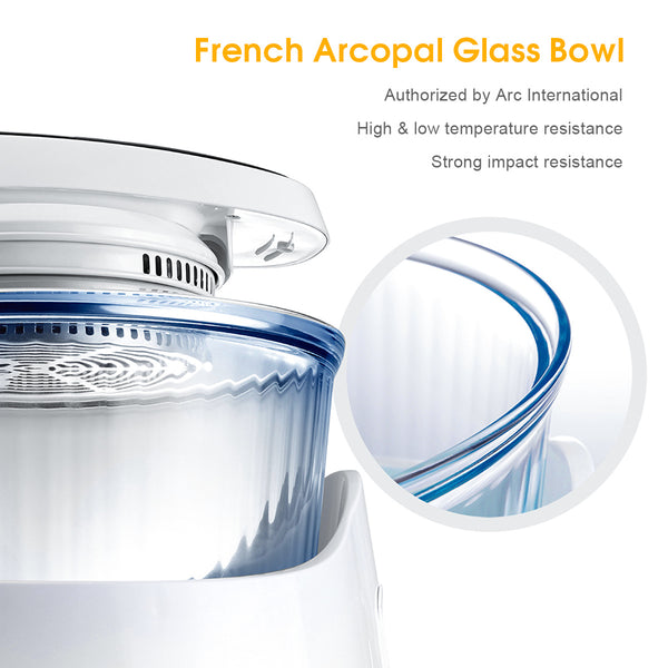 Air Fryer,Oil Free,One-click designed included 11 cook functions,Extendable 12.7QT to 18QT,French Arcopal Glass Bowl 360 degree visibility while cooking - Deals Kiosk