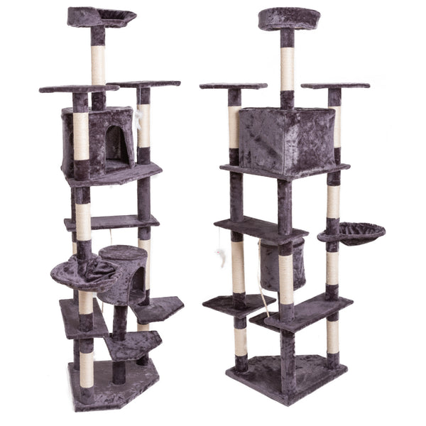 80" Solid Cute Sisal Rope Plush Cat Climb Tree Cat Tower - Deals Kiosk