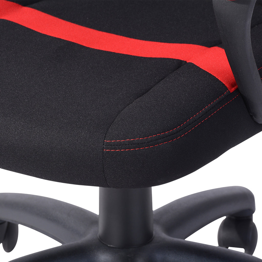 Gaming Office Chair with Fabric Adjustable Swivel,Red - Deals Kiosk
