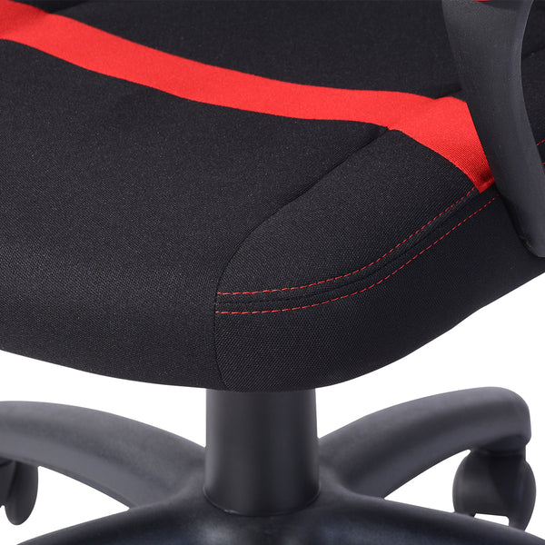 Gaming Office Chair with Fabric Adjustable Swivel,Red - Deals Kiosk