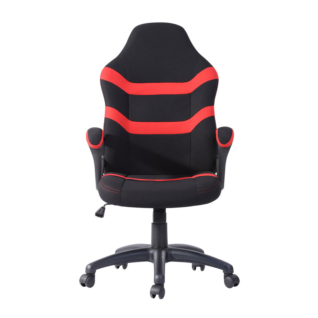 Gaming Office Chair with Fabric Adjustable Swivel,Red - Deals Kiosk